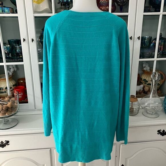 Turquoise Thin Sweater | 2X | Faded Glory - Picture 3 of 7